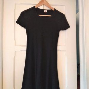 Casual Black A-line Dress